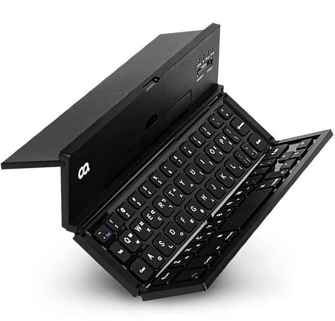 오아 접이식 블루투스 무선 접이식 키보드, 오닉스 블랙, OA-BTKBDA, 적축