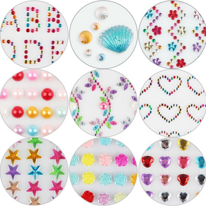 (유니아트) 비즈스티커 모음 1종 공예 데코 미술 꾸미기, 32번