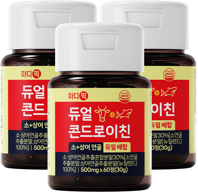 마디픽 듀얼연골 콘드로이친 MBP, 3개, 60정