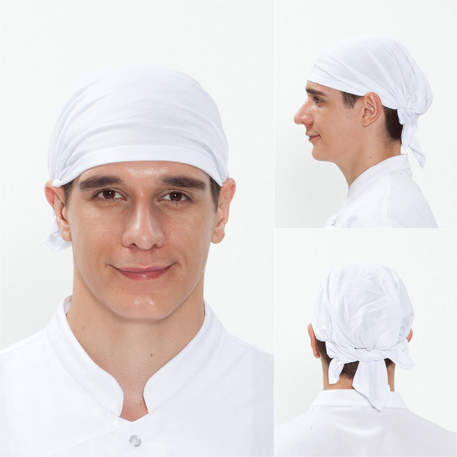 주방두건 조리용 위생 두건 반다나 머리스카프, 03.단색 쿨 두건/C-113(화이트), 1개
