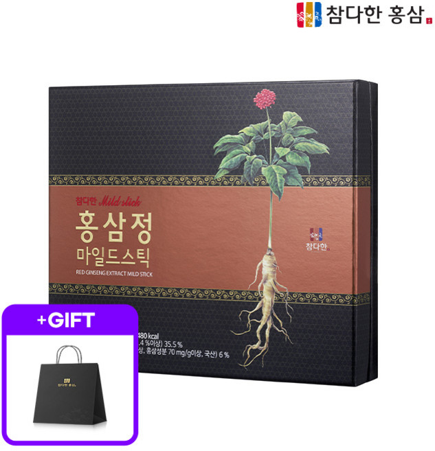 [공식] 참다한 홍삼 WCS 홍삼정 마일드스틱 + 쇼핑백증정, 1박스