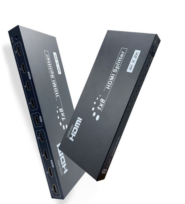 고화질 4K HDMI분배기 8포트 TV 듀얼모니터 영상 스플리터 복제 확장 공유기 스위치, 1개
