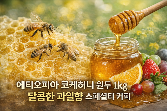에티오피아 코케 허니 원두 / 달콤한 과일향 스페셜티 커피, 핸드드립, 1개, 500g, 핸드드립