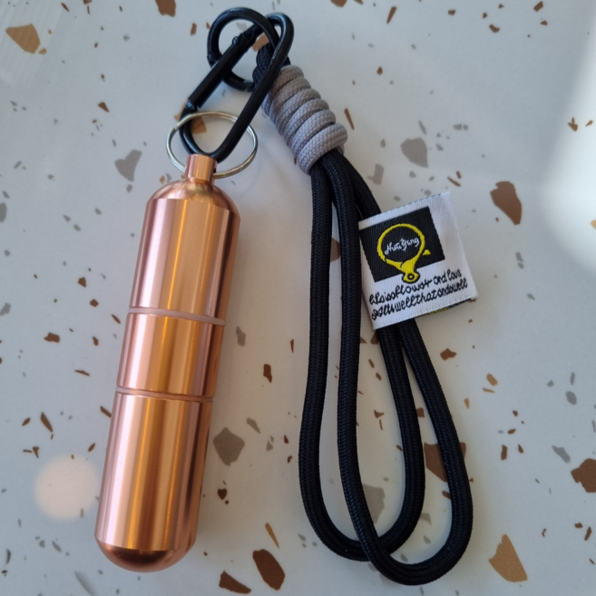 메라빌리아 시크릿캔 휴대용 재떨이 냄새 차단, 1개, 시크릿 로즈골드