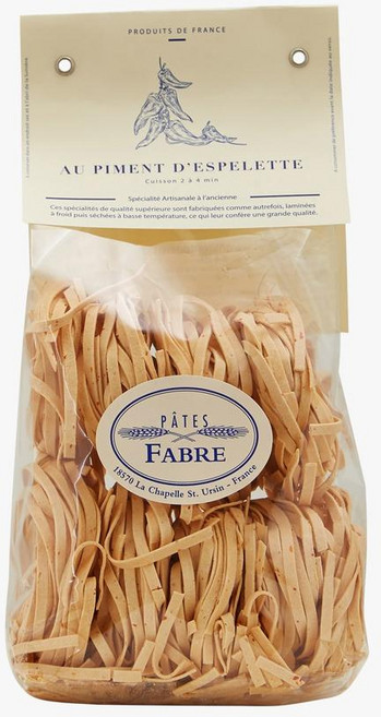프랑스 파테스 파브르 Pâtes Fabre 에스펠레트 고추 탈리아텔레 파스타, 250g, 2개
