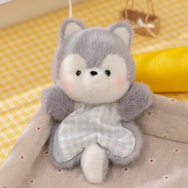 可愛動物造型安撫手偶毛絨玩具娃娃, 豆袋哈士奇:16cm, 1個
