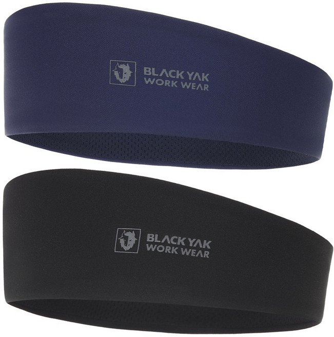 블랙야크 스포츠헤어밴드 2종 PMGS26, 블랙,네이비, 1개