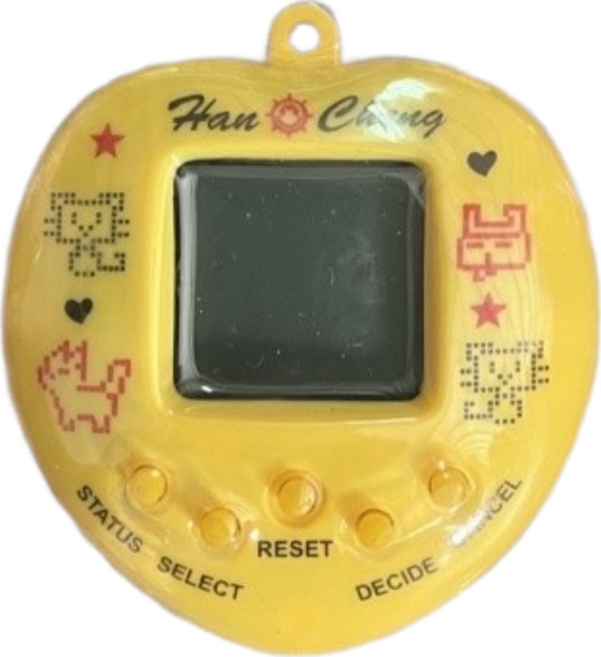 Han Cheng 電子寵物機 168合1 掌上型遊戲機, 黃色, 1個, 單品