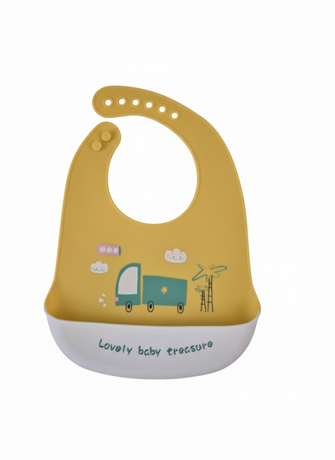 ELSE 접이식 방수 아기 턱받이, 1개, 1개입, 오렌지자동차