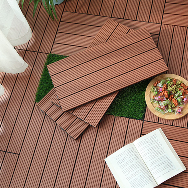 론리인테리어 합성목 조립식 데크타일 조립마루, 5개, 체리우드(60x30cm)