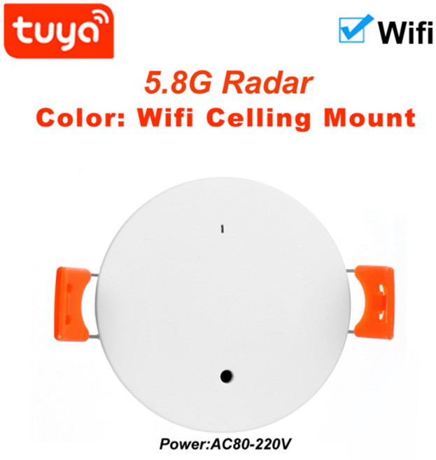 Haozee Tuya WiFi/ZigBee 스마트 인체 감지기 밀리파 레이더 감지 센서 Zigbee2mqtt 홈 어시스턴트, 5.8G WIFI Presence