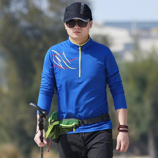 超彈性素面速乾機能運動衣 - 男款長袖/女款上衣 防曬透氣排汗衫 登山T恤涼感睡衣