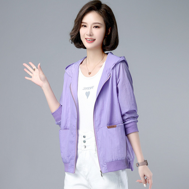 카무플라주 래쉬가드 여 여름 루즈핏 얇은 코트 통기성 래쉬가드 여성 캐주얼 코트