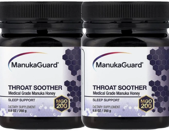 마누카가드 스로트 수더 마누카 허니 MGO 200 ManukaGuard Throat Soother Manuka Honey MGO 200 250g, 2개 - 쿠팡