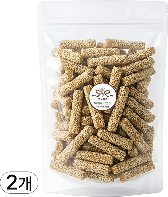코코한과 구운 참마 참깨스틱 400g 바삭하고 고소한 당0g 건강한 부모님 간식, 2개