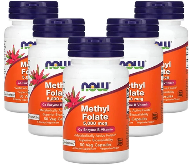 나우푸드 메틸엽산 5 000mg 50베지캡슐, 50정, 5개 - 쿠팡