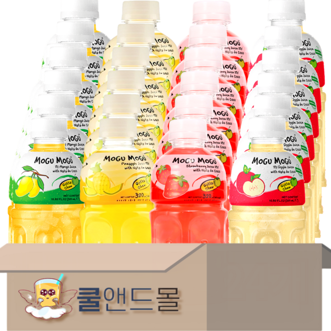 [쿨앤드몰] 모구모구 4종혼합 (망고+파인애플+딸기+사과), 24개, 320ml