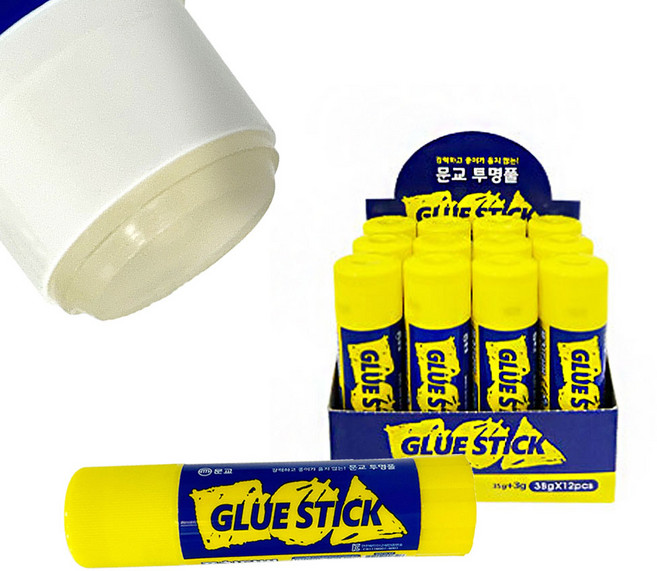 대용량 어린이 고체풀 접착풀 38g 12개입, 1, 1