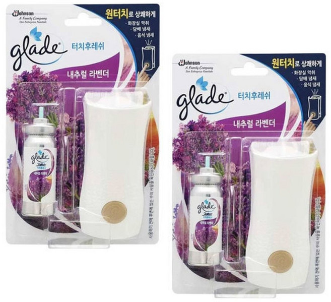 (직배송)그레이드 터치앤후레쉬 화장실방향제 본품 라벤더 2개, 13ml