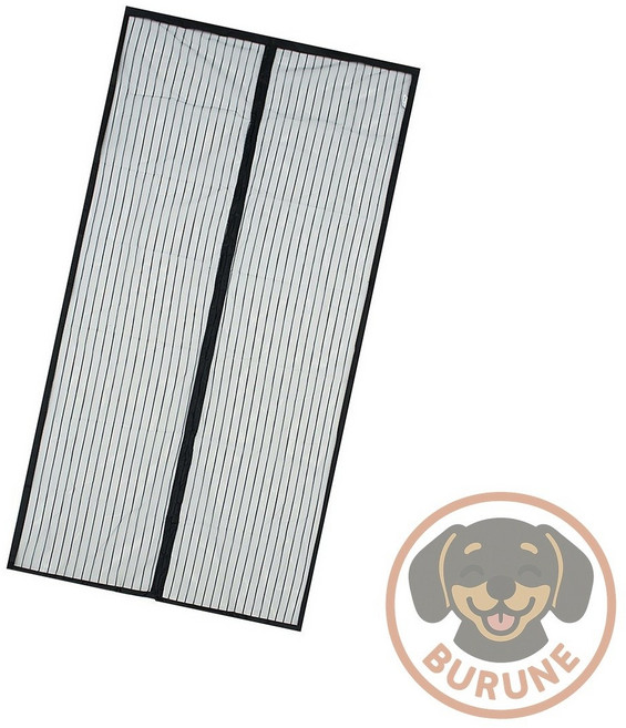 부루네 출입문 자석 방충망 90x210cm 블랙 셀프방충망문 현관문모기장커튼자석