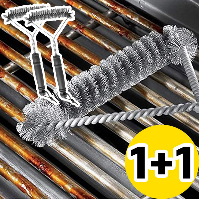 오일일 그릴청소솔 바베큐 불판 브러쉬1+1, 2개