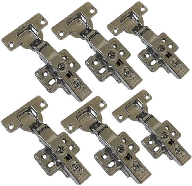 스텐 110도 댐퍼 아웃도어경첩 18T용 싱크대 수납장 유압 문주경첩, 6개