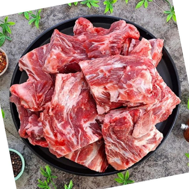 VGD 미국산 돼지 목뼈 등뼈 7-10cm 1kg 냉동, 1개