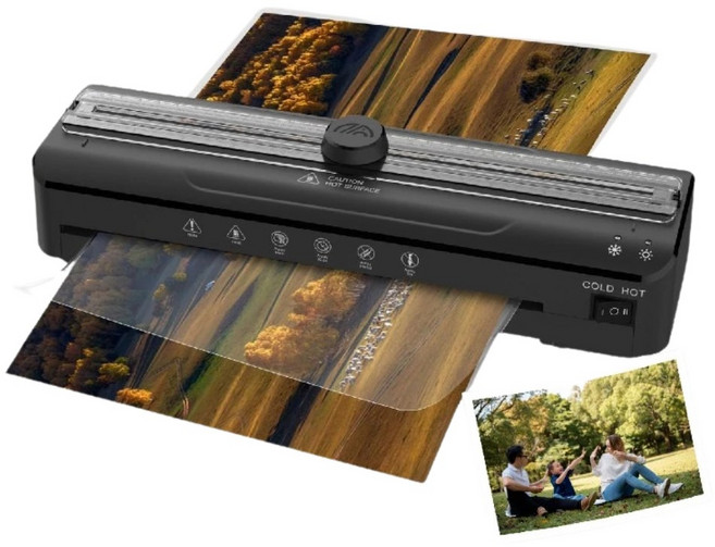 專業型 A3 A4 冷熱雙溫裁紙護貝機 裁紙器 冷裱 熱裱 智能溫控 辦公必備, DF-900 A4冷熱裁紙護貝機 黑色, DF-900