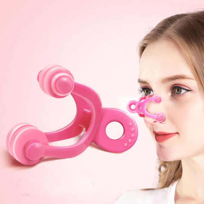 미즈코스 동글이 코 집게 콧대 높이기 세우기 휜코 콧볼 셰이퍼, 핑크, 3개