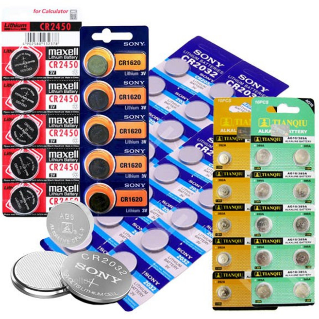SONY 파나소닉 코인배터리 자동차리모컨 스마트키 저울 체중계 메인보드 버튼셀 모음 CR2016 CR1616 CR2450 LR44 AG13 LR41 AG3 LR1130 AG10, 1개
