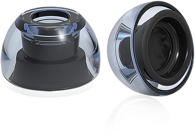 더조은셀러 에어팟프로 호환 라텍스 이어팁 인비저블, 다크 클리어, MS