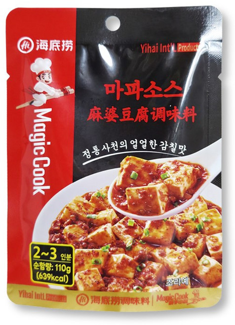 차마요 하이디라오 마파두부 소스 110g 중국소스 두반장, 1개