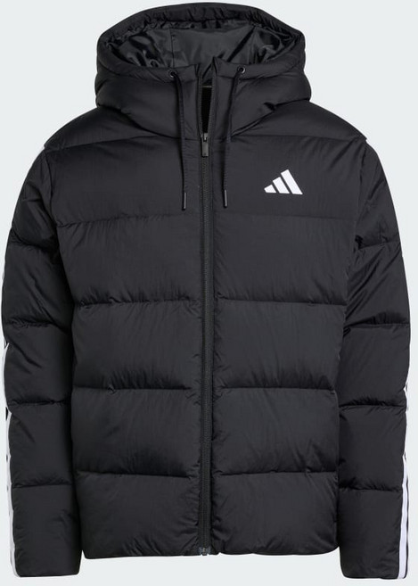 아디다스 남성 경량 오리털 패딩 덕다운 숏다운 점퍼 숏패딩 겨울 방한 아우터 푸퍼 후드 자켓