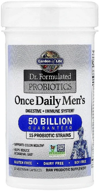 가든오브라이프 닥터포뮬레이티드 500억 프로바이오틱스 유산균 남성 30캡슐, 1개, 30회분 - 쿠팡