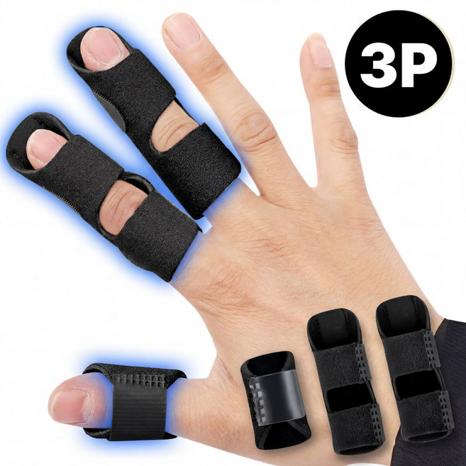 라라무브 손가락보호대 깁스 아대 부목, 블랙, 1세트
