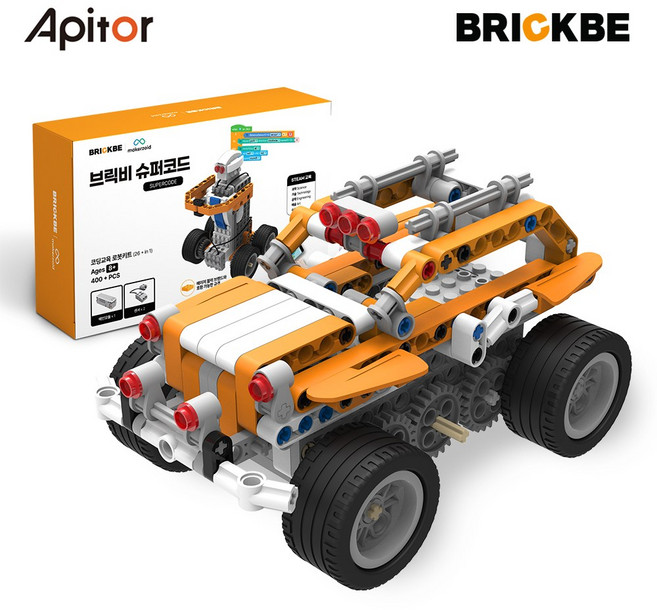 아피토 코딩로봇 브릭비 BB슈퍼봇S 초등학생 선물 장난감 생일선물 레고호환 코딩교육, 1개