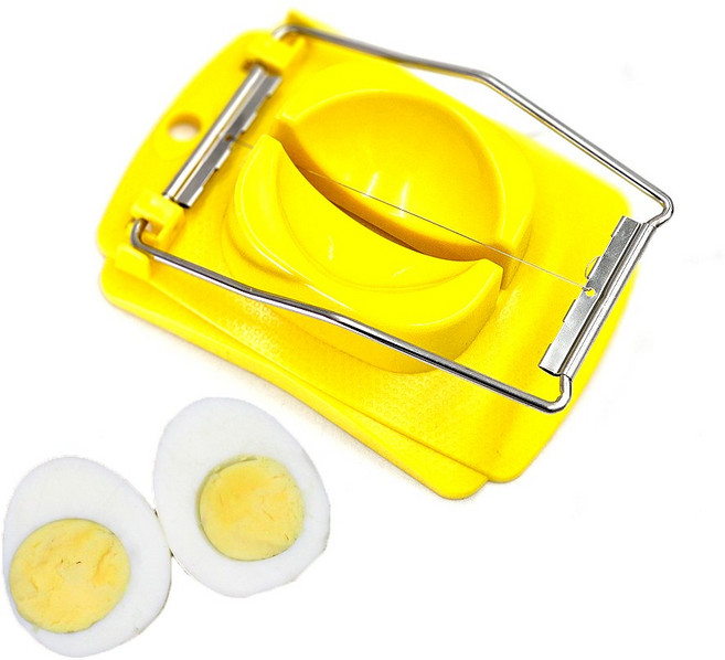 계란절단기 냉면 계란 커터기 에그 슬라이서, 2분할(노랑색), 1개