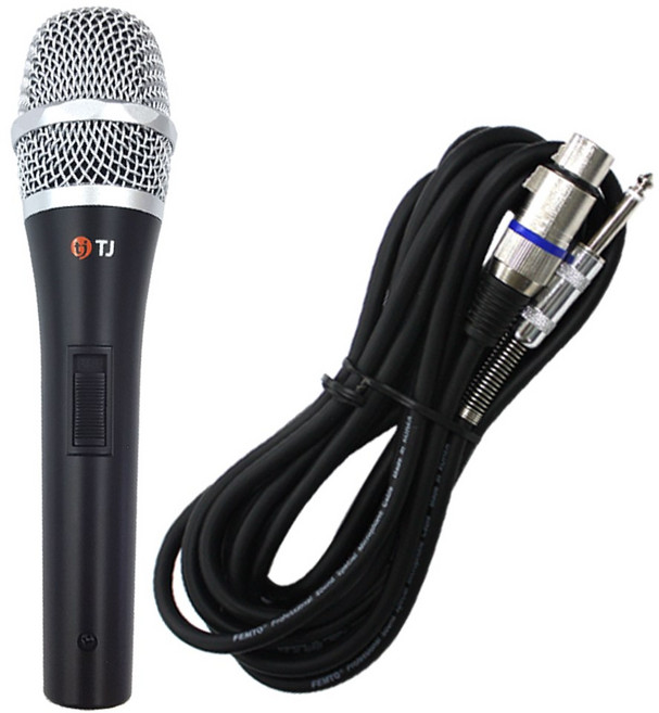 TJ미디어 노래방 다이나믹마이크 TM-G20 마이크줄 검정5m 포함