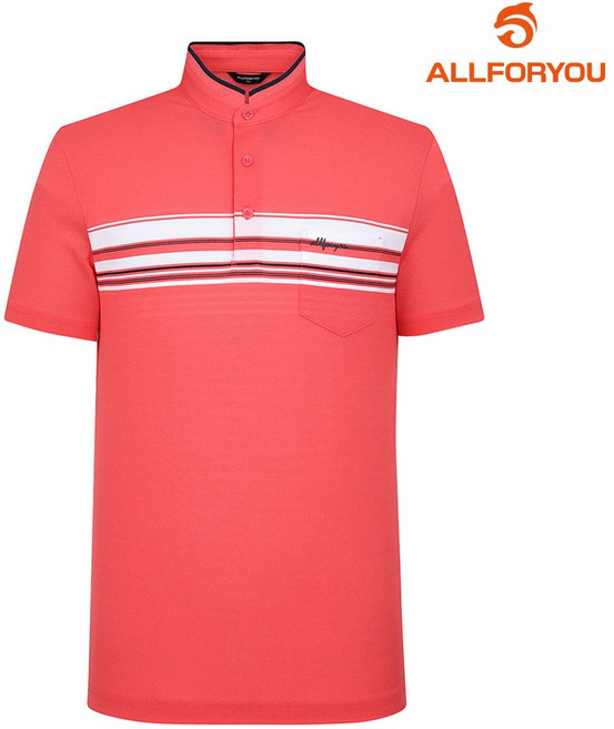 [올포유] 남성 라인 배색 넥시보리 반팔 티셔츠 AGTHM4141-304