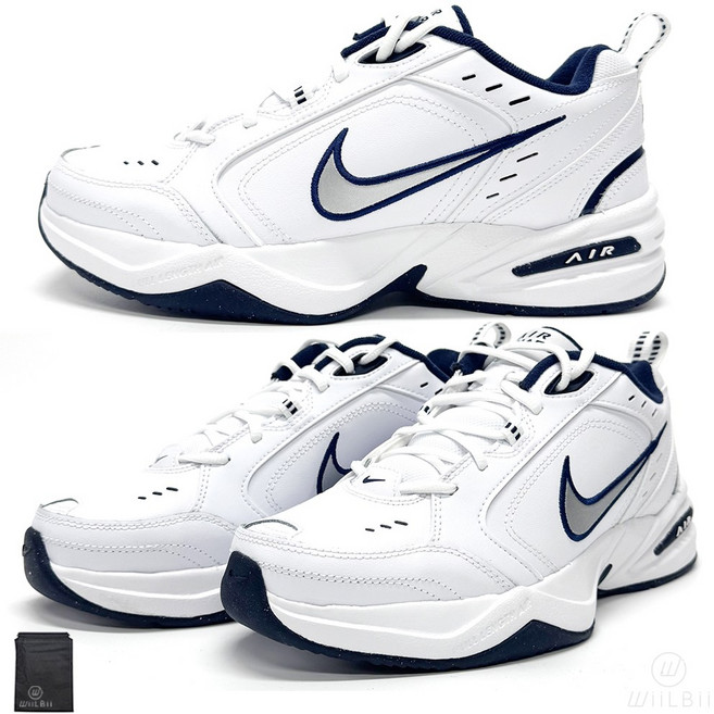 나이키 운동화 남성 에어 모나크4 발편한 키높이 가죽 런닝화 + 신발가방