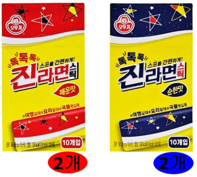 마담K진라면스틱스프매운맛순한맛, 1세트