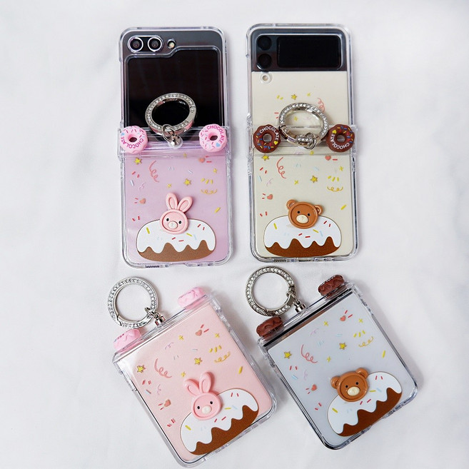 플립팩토리 z플립7 투명 슬림 하드 힌지보호 핑거링 폰케이스