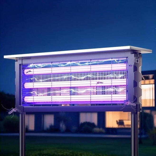 NOCCLILI 태양광 모기퇴치기 태양열 곤충 벌레 해충 퇴치기, 20W 포충기