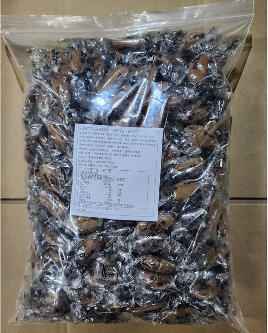 땅콩캬라멜 옛날카라멜 4kg 식당 업소용 대용량 벌크포장, 1개