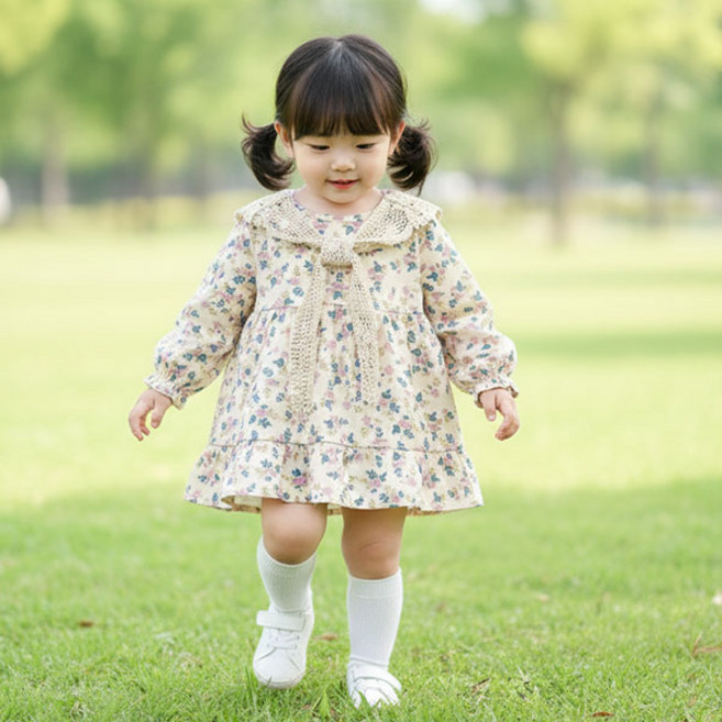 몽실이 레이스숄 플라워 원피스