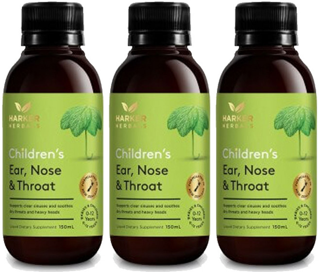 하커허벌즈 (HARKER HERBALS) 하커 허벌스 어린이 이어 노즈 & 스로트 150ml X 3개, 1세트, 450ml