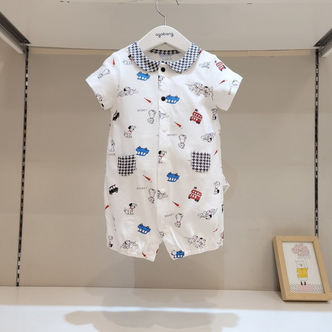 [아가방]강남점*디즈니 베이비 빅 힛트!! 달마시안체크 우주복/매끈하고 부드러운 촉감/편한 똑딱이 장착/안심 무형광/아가방 우주복