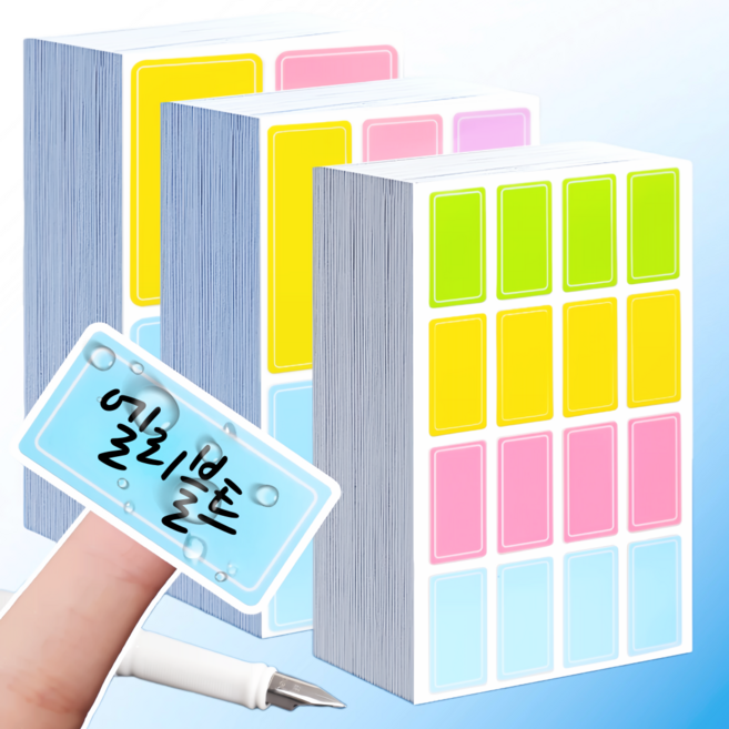 엘리블트 자국없는 방수 네임스티커 다용도 이름 스티커, 컬러. 중(30x20mm)x120매