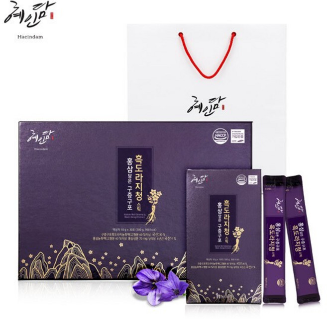 혜인담 홍삼담은 구증구포 흑도라지청스틱 10g*30포, 1개