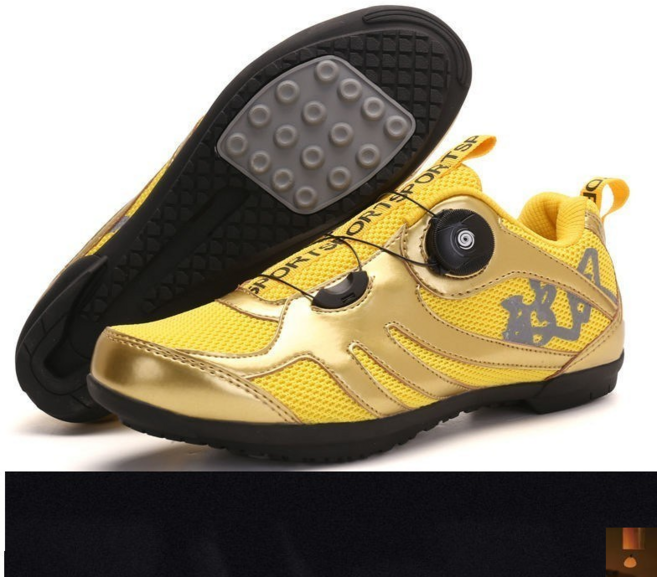 남여공용 통기성 산악 로드 자전거 평페달 신발 클릿슈즈 230 노랑, 245